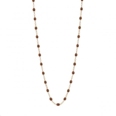 GIGI CLOZEAU Collier Classique Gigi Or rose Résine chocolat B1GI001R0642