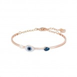 SWAROVSKI Bracelet Symbolic Evil Eye Métal doré rose Cristaux bleus et blancs 5171991