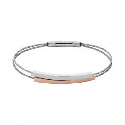 Bracelet Elin Cable Acier doré rose