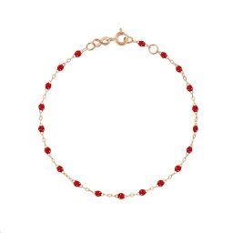 Bracelet Classique Gigi Or rose Résine rubis