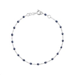 Bracelet Classique Gigi Or blanc Résine bleu nuit