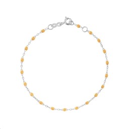 Bracelet Classique Gigi Or blanc Résine nude