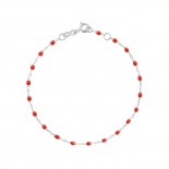 GIGI CLOZEAU Bracelet Classique Gigi Or blanc Résine coquelicot B3GI001G31