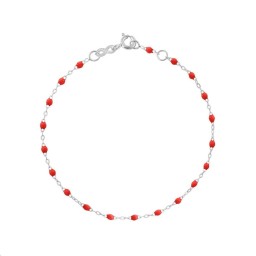 Bracelet Classique Gigi Or blanc Résine coquelicot