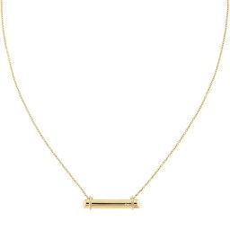 Collier Sculptural Elongated Linear Acier doré