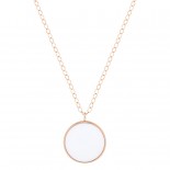 GINETTE NY Collier Jumbo Or rose Agate Blanche EVEA1