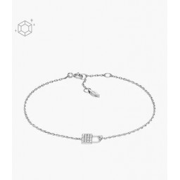 Bracelet chaine et cadenas Argent