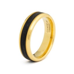 Bague Rota Gold Carbon Titane 6 mm