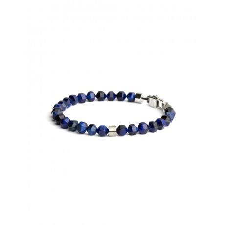 GEMINI (ICE WATCH) Bracelet Hexa Dark Blue Oeil de Tigre Titane 6 mm N24