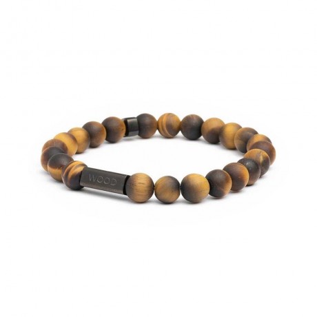 GEMINI (ICE WATCH) Bracelet LMNT Wood Oeil de Tigre 8 mm G20