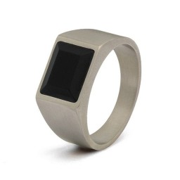 Bague Credo Silver Black