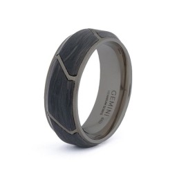 Bague Carus Black Titane 8 mm