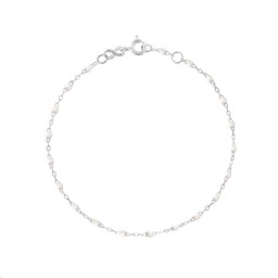 Bracelet Classique Gigi Or blanc Résine blanche