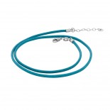 UNA STORIA Collier Cordon Huilé Bleu Turquoise CORCOTUR