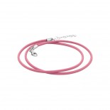 UNA STORIA Collier Cordon Huilé Rose 42 cm CORCOROS