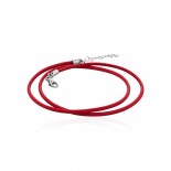 UNA STORIA Collier Cordon Huilé Rouge 42 cm CORCORO