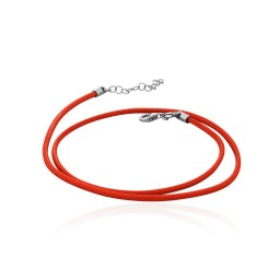 Collier Cordon Huilé Orange 42 cm