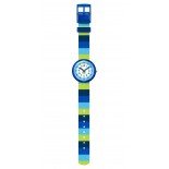 FLIK FLAK Color My Life - Stripy Blue 32 mm Quartz FPNP112