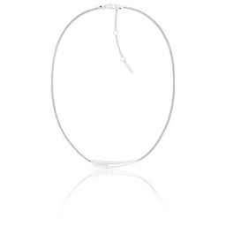 Collier Elongated Drops Acier 45 cm