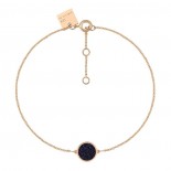 GINETTE NY Bracelet Or Rose Disc sable bleu BEVEB3