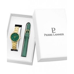 Coffret Montre Chouquette 30 mm Quartz + Bracelet cuir vert