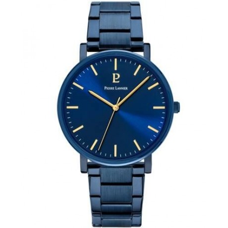 PIERRE LANNIER Essential 41 mm Quartz Acier bleu 252G469