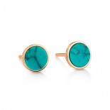 GINETTE NY Boucles d'oreilles Ever Or rose Turquoise BOEVET