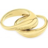 Calvin Klein Bague Elongated Drops Acier doré 35000448B