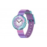 FLIK FLAK Organized Chaos - Stripy Purple 32 mm Quartz FBNP225