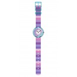 FLIK FLAK Organized Chaos - Stripy Purple 32 mm Quartz FBNP225