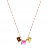 GINETTE NY Collier 3 Mini Cocktail Or Rose COK4