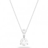 SWAROVSKI Collier Solitaire Métal argenté Cristaux blancs 5472635