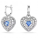 SWAROVSKI Boucles d'oreilles Hyperbola Coeur Bleu 5680392