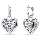 SWAROVSKI Boucles d'oreilles Hyperbola Coeur Bleu 5680392