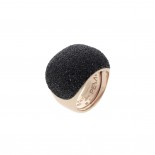 PESAVENTO Bague Polvere Noir Argent Rose PLVA116