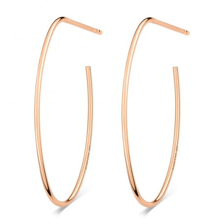 GINETTE NY Boucles d'oreilles Ellipse Hoops Or rose BOEL1