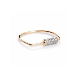 Bague Mini Straw Or rose Diamant