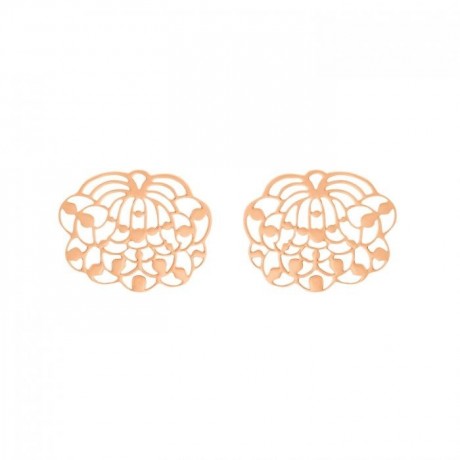 GINETTE NY Boucles d'oreilles Lotus Or rose BOLO