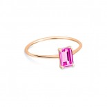 GINETTE NY Bague Mini Cocktail Or rose Topaze rose RCOKPT4