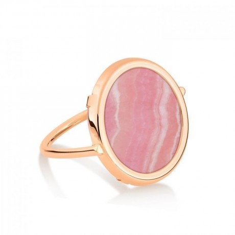 GINETTE NY Bague French Kiss Or rose Rhodochrosite RFRKRC