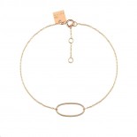 GINETTE NY Bracelet Ellipse Or rose BEL