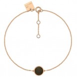 GINETTE NY Bracelet Mini Ever Or rose Obsidienne BEVEGO3