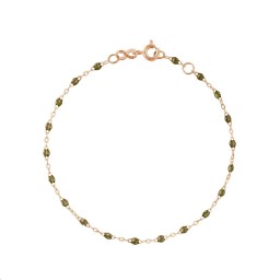 Bracelet Classique Gigi Or rose Résine kaki