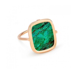 Bague Antique Or rose Chrysocolle