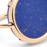 GINETTE NY Bague Disc Ring Or rose Lapis lazuli REVL