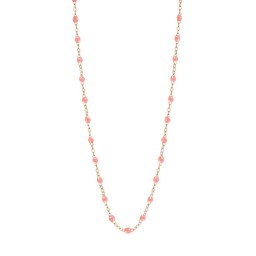 Collier Classique Gigi Or rose Résine fuschia