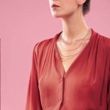 GIGI CLOZEAU Collier Classique Gigi Or rose Résine fuschia B1GI001R09