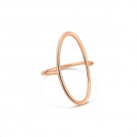 GINETTE NY Bague Ellipse Or rose REL1