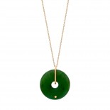 GINETTE NY Collier Mini Donut Or rose Jade DONJ3