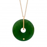 GINETTE NY Collier Mini Donut Or rose Jade DONJ3